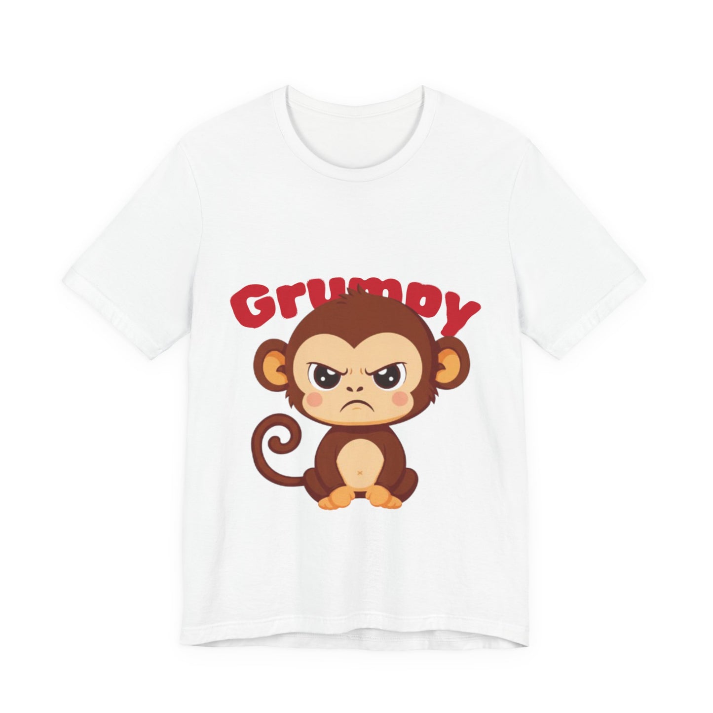Grumpy Monkey T-Shirt | Fun Unisex Tee for Animal Lovers, Gifts for Kids, Birthday Apparel, Cute Casual Wear, Monkey Lover Gift
