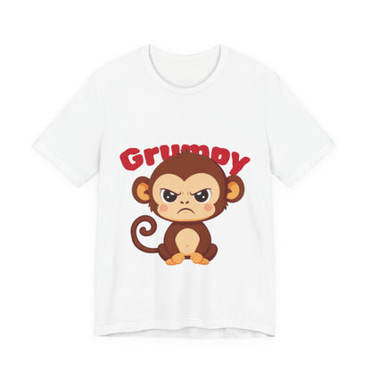 Grumpy Monkey T-Shirt | Fun Unisex Tee for Animal Lovers, Gifts for Kids, Birthday Apparel, Cute Casual Wear, Monkey Lover Gift