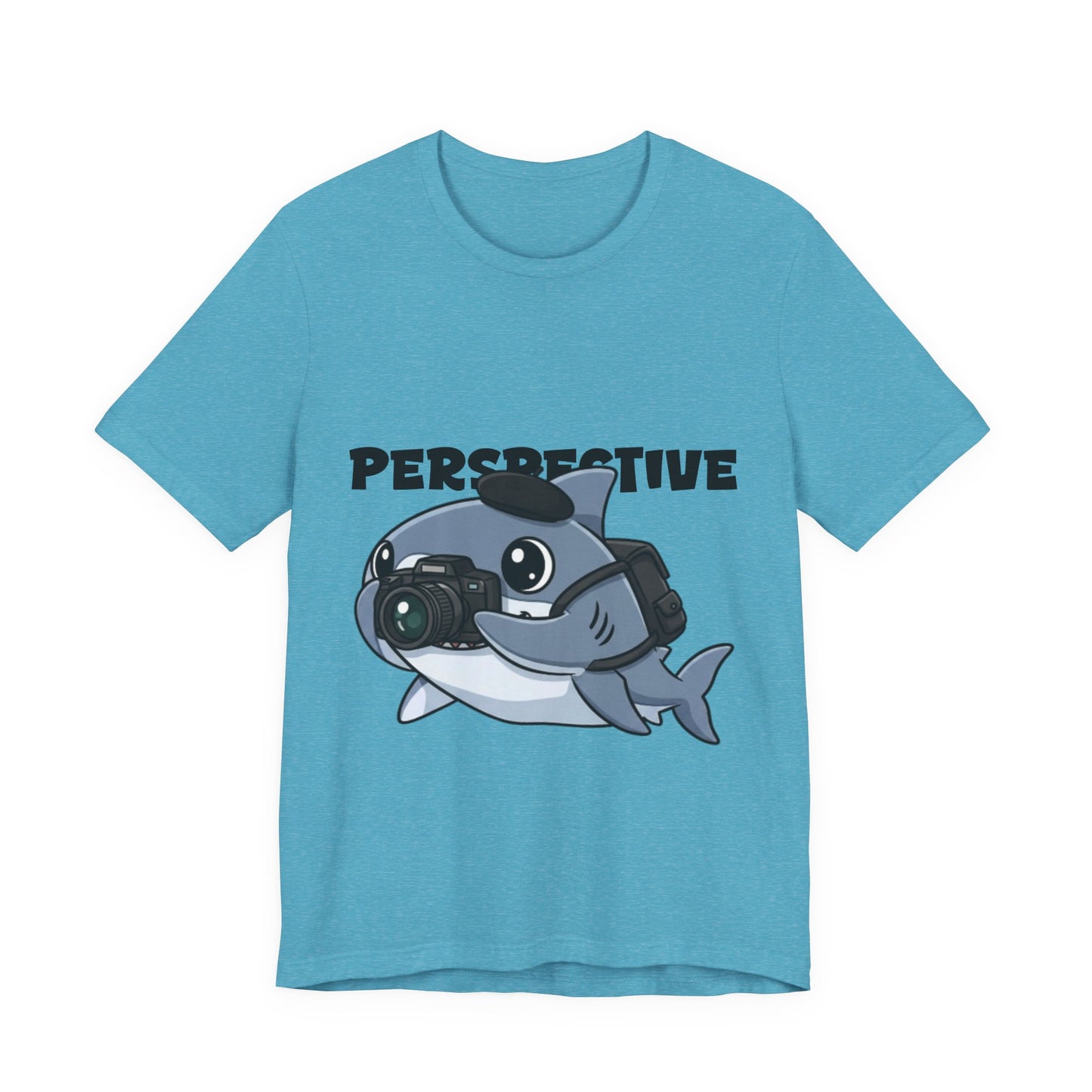Camera Shark Tee, Fun Graphic T-Shirt for Photographers, Gift for Shark Lovers, Casual Wear, Unique Pet-Themed Apparel