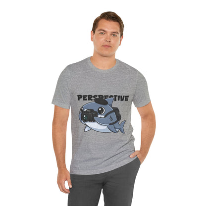 Camera Shark Tee, Fun Graphic T-Shirt for Photographers, Gift for Shark Lovers, Casual Wear, Unique Pet-Themed Apparel