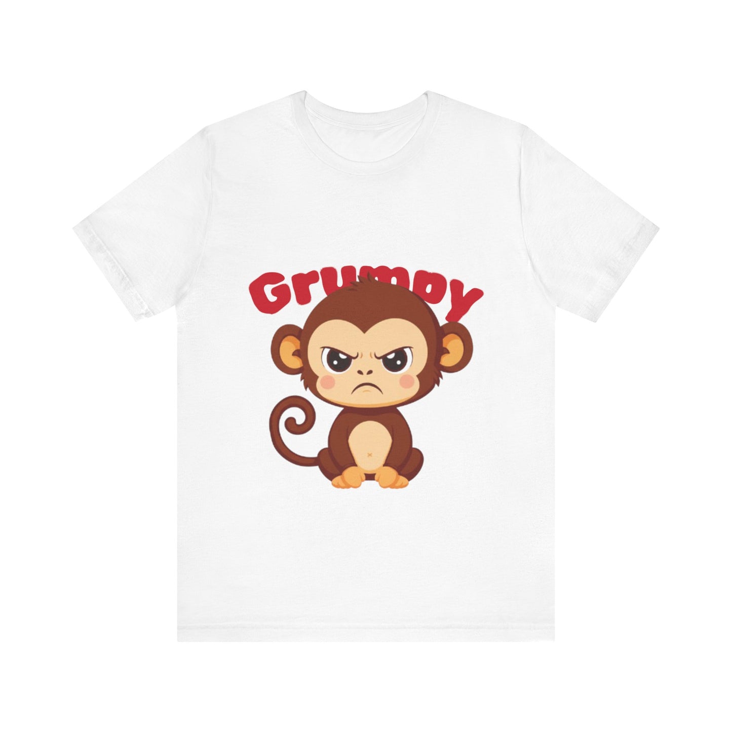 Grumpy Monkey T-Shirt | Fun Unisex Tee for Animal Lovers, Gifts for Kids, Birthday Apparel, Cute Casual Wear, Monkey Lover Gift