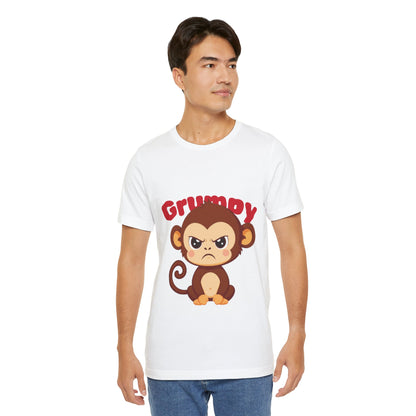 Grumpy Monkey T-Shirt | Fun Unisex Tee for Animal Lovers, Gifts for Kids, Birthday Apparel, Cute Casual Wear, Monkey Lover Gift
