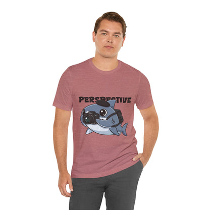 Camera Shark Tee, Fun Graphic T-Shirt for Photographers, Gift for Shark Lovers, Casual Wear, Unique Pet-Themed Apparel