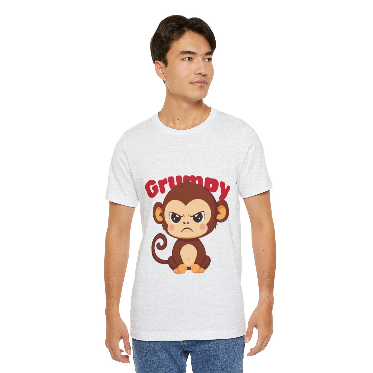 Grumpy Monkey T-Shirt | Fun Unisex Tee for Animal Lovers, Gifts for Kids, Birthday Apparel, Cute Casual Wear, Monkey Lover Gift