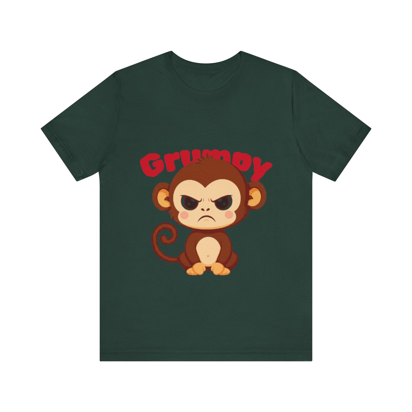 Grumpy Monkey T-Shirt | Fun Unisex Tee for Animal Lovers, Gifts for Kids, Birthday Apparel, Cute Casual Wear, Monkey Lover Gift