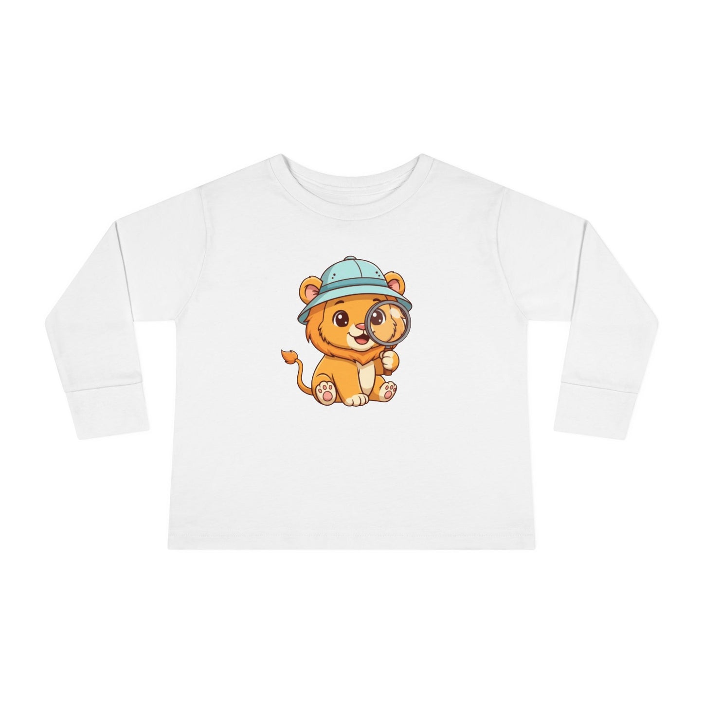 Adorable Toddler Lion Explorer Long Sleeve Tee