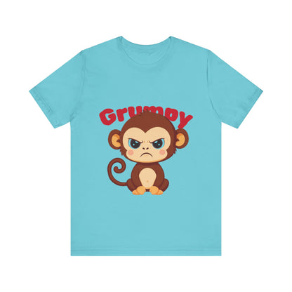 Grumpy Monkey T-Shirt | Fun Unisex Tee for Animal Lovers, Gifts for Kids, Birthday Apparel, Cute Casual Wear, Monkey Lover Gift