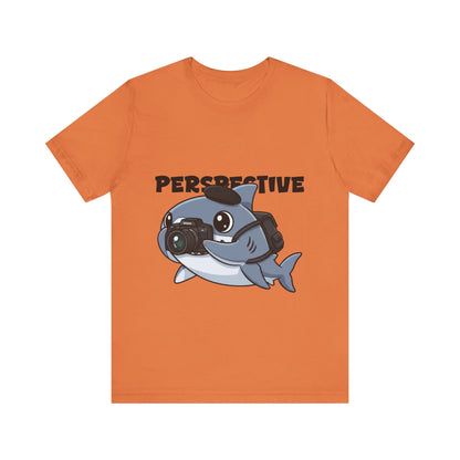 Camera Shark Tee, Fun Graphic T-Shirt for Photographers, Gift for Shark Lovers, Casual Wear, Unique Pet-Themed Apparel