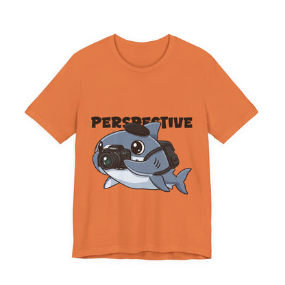 Camera Shark Tee, Fun Graphic T-Shirt for Photographers, Gift for Shark Lovers, Casual Wear, Unique Pet-Themed Apparel