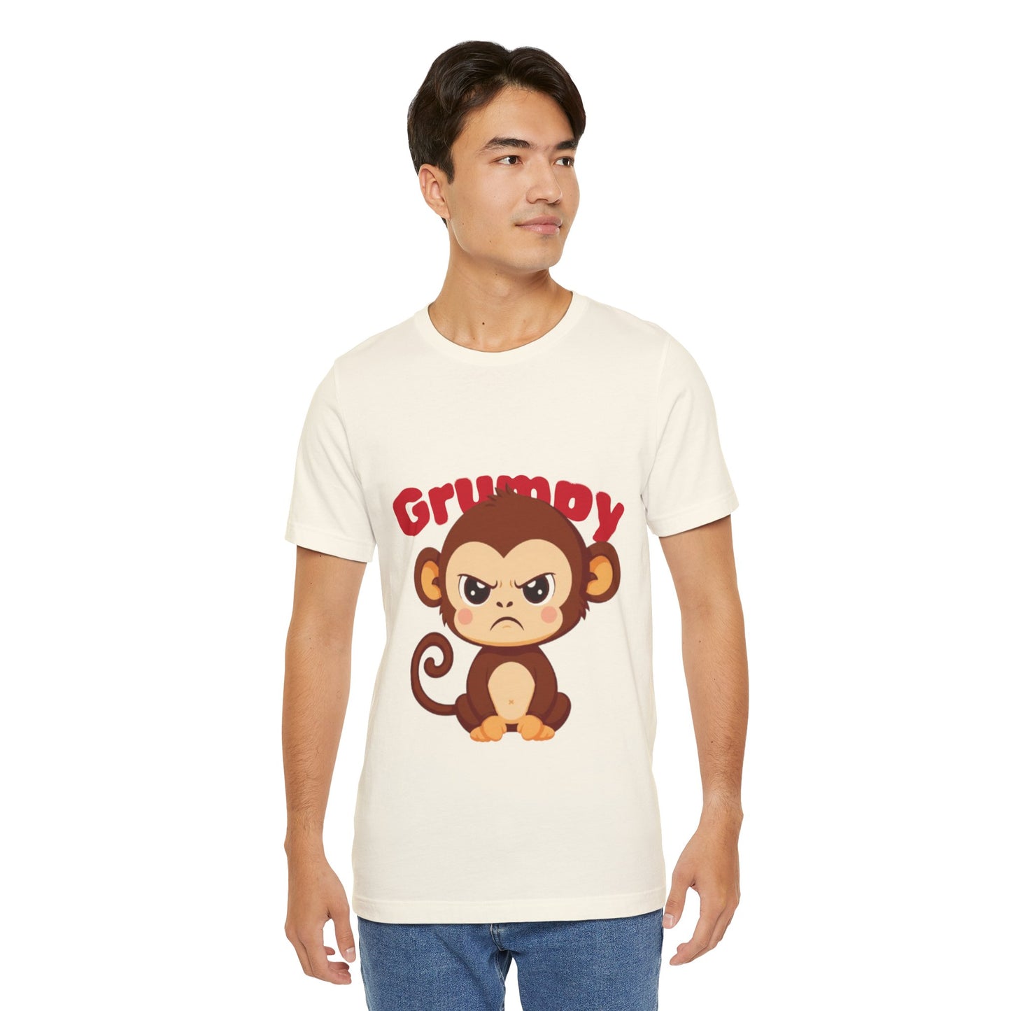 Grumpy Monkey T-Shirt | Fun Unisex Tee for Animal Lovers, Gifts for Kids, Birthday Apparel, Cute Casual Wear, Monkey Lover Gift