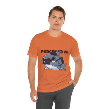 Camera Shark Tee, Fun Graphic T-Shirt for Photographers, Gift for Shark Lovers, Casual Wear, Unique Pet-Themed Apparel