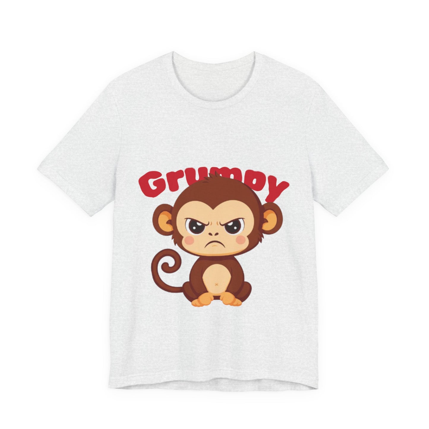 Grumpy Monkey T-Shirt | Fun Unisex Tee for Animal Lovers, Gifts for Kids, Birthday Apparel, Cute Casual Wear, Monkey Lover Gift