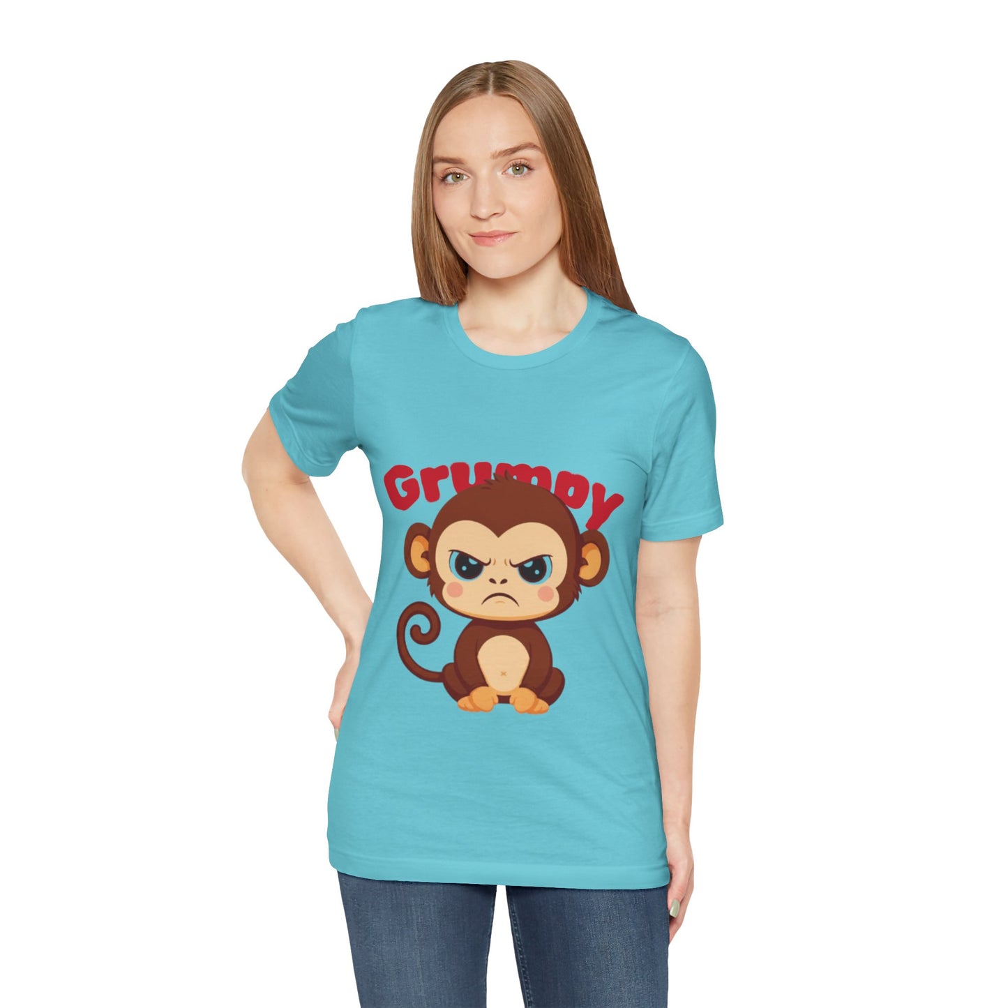 Grumpy Monkey T-Shirt | Fun Unisex Tee for Animal Lovers, Gifts for Kids, Birthday Apparel, Cute Casual Wear, Monkey Lover Gift
