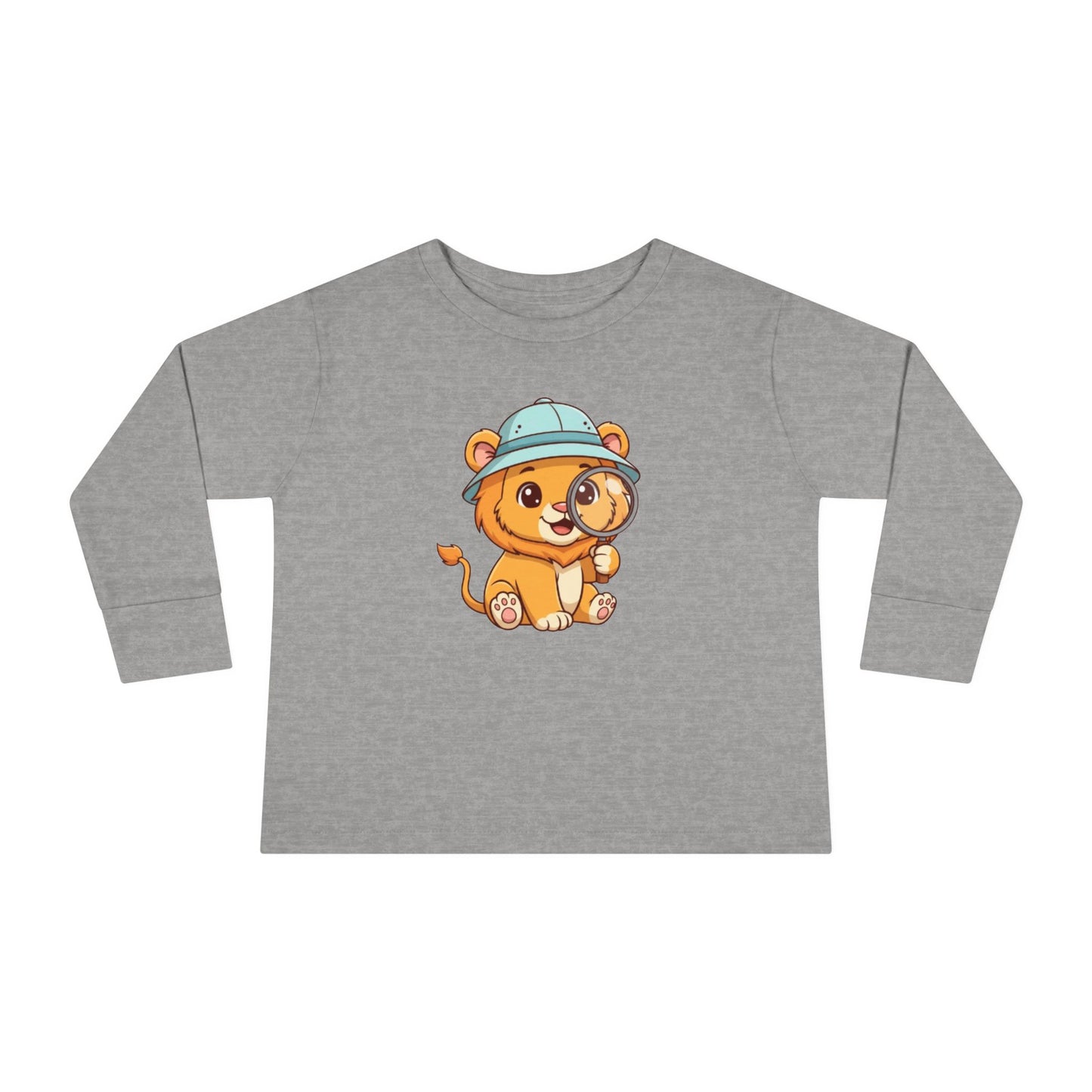 Adorable Toddler Lion Explorer Long Sleeve Tee