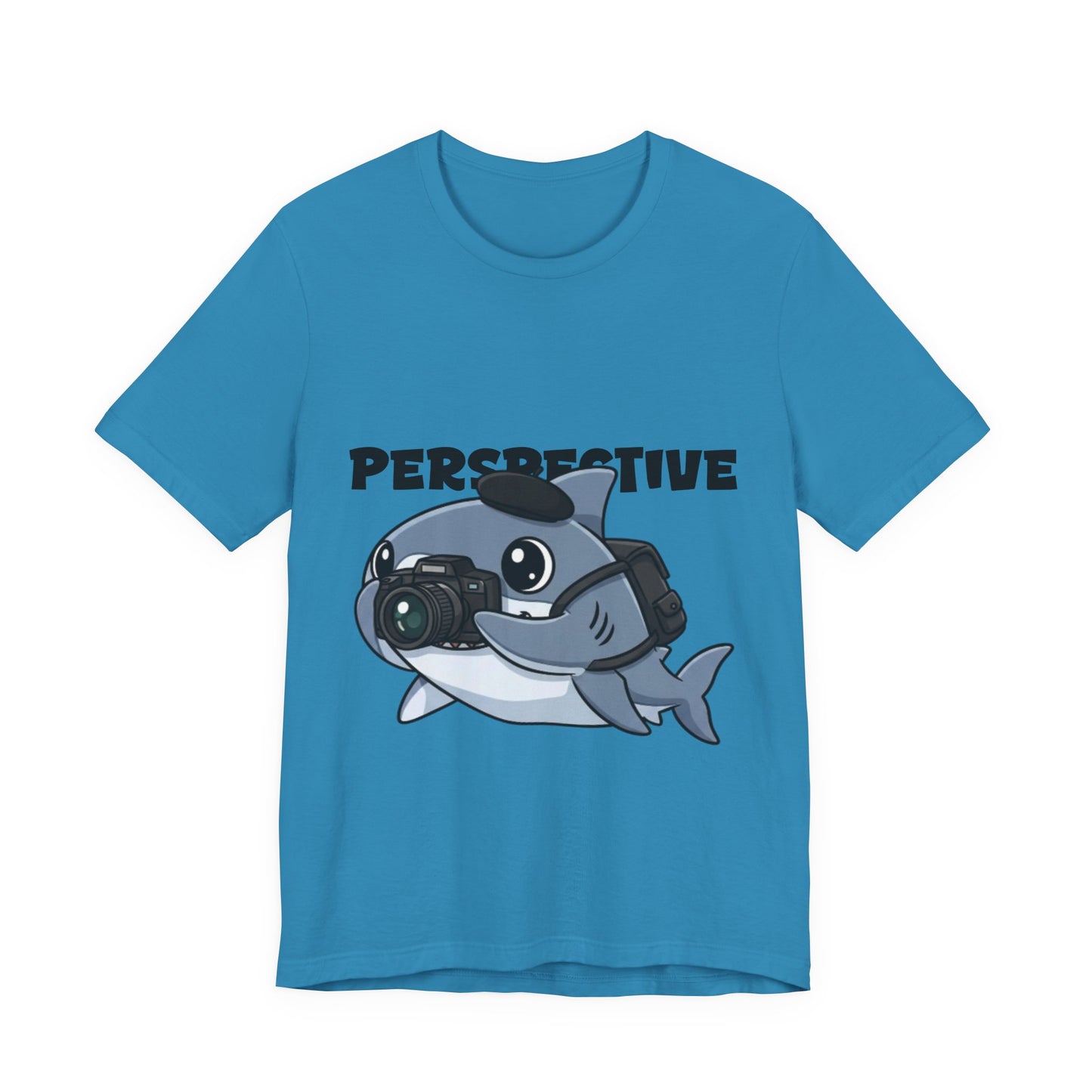 Camera Shark Tee, Fun Graphic T-Shirt for Photographers, Gift for Shark Lovers, Casual Wear, Unique Pet-Themed Apparel