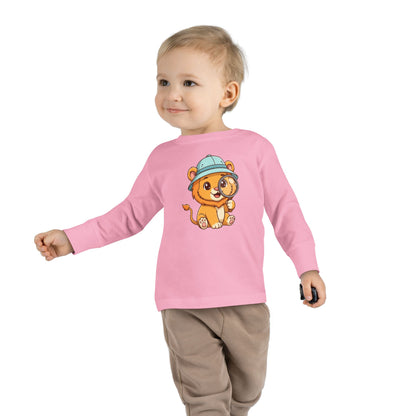 Adorable Toddler Lion Explorer Long Sleeve Tee