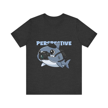 Camera Shark Tee, Fun Graphic T-Shirt for Photographers, Gift for Shark Lovers, Casual Wear, Unique Pet-Themed Apparel