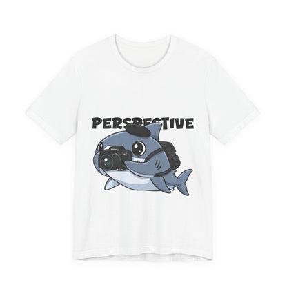 Camera Shark Tee, Fun Graphic T-Shirt for Photographers, Gift for Shark Lovers, Casual Wear, Unique Pet-Themed Apparel