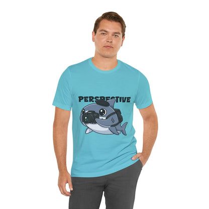 Camera Shark Tee, Fun Graphic T-Shirt for Photographers, Gift for Shark Lovers, Casual Wear, Unique Pet-Themed Apparel
