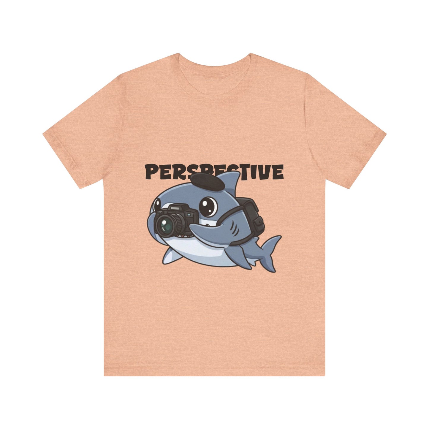 Camera Shark Tee, Fun Graphic T-Shirt for Photographers, Gift for Shark Lovers, Casual Wear, Unique Pet-Themed Apparel